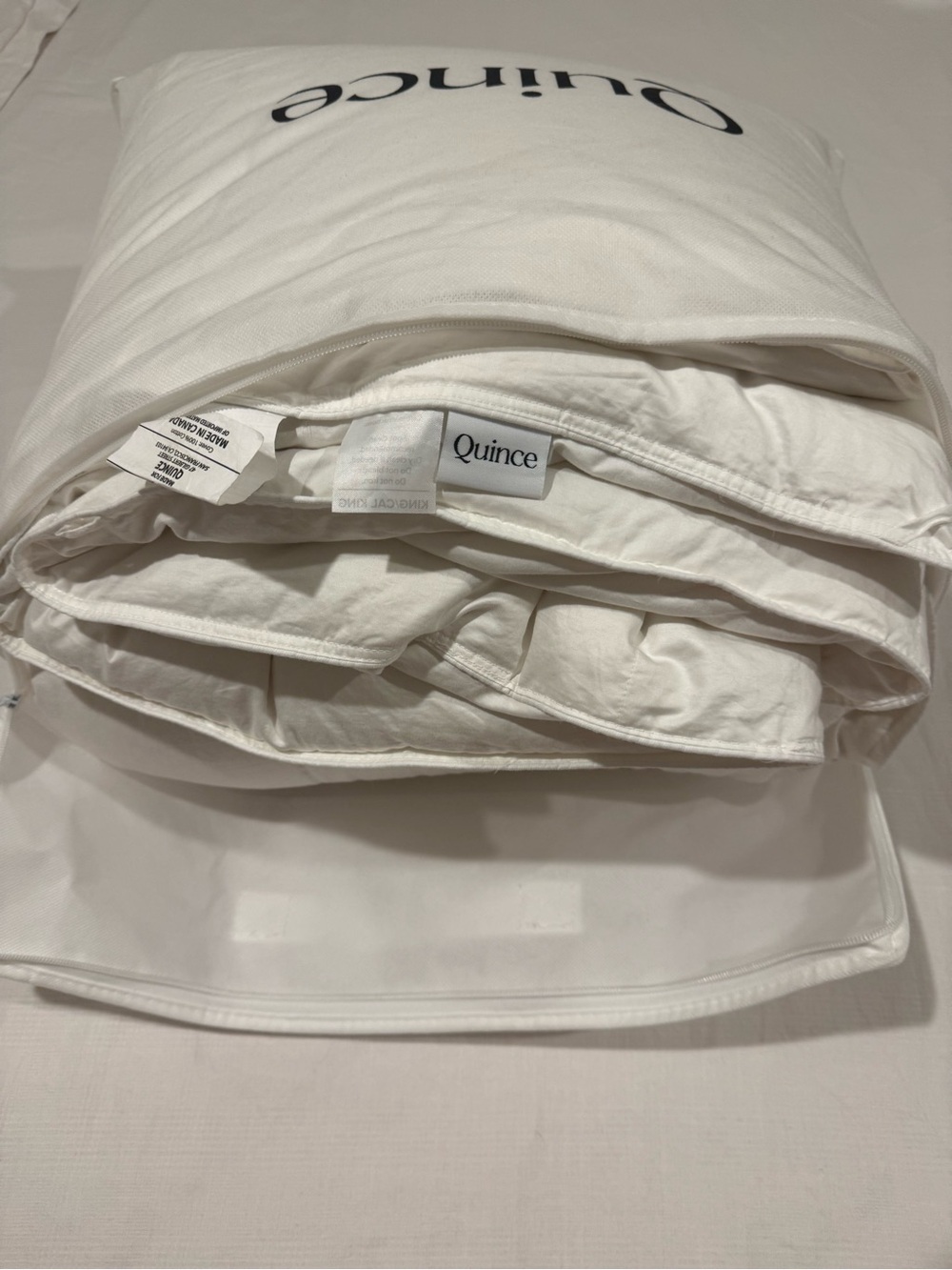 New Quince Luxe Goose Down Duvet Insert Comforter King/CalKing All Season $334 - Picture 8 of 9
